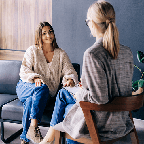 Patient Smiling at Psychologist